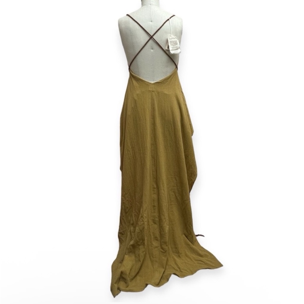 NWT Caravana Manak Versatile High Low Maxi Cotton & Leather Dress - Picture 5 of 11